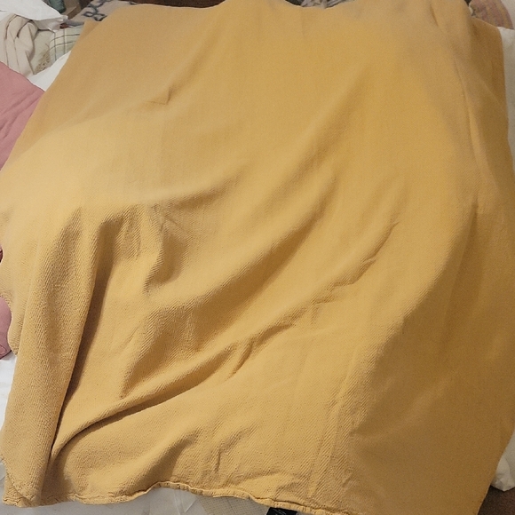 Ralph Lauren Chaps Mustard Yellow Blanket/ Coverlet,tablecloth..full Sz.euc - Picture 1 of 1